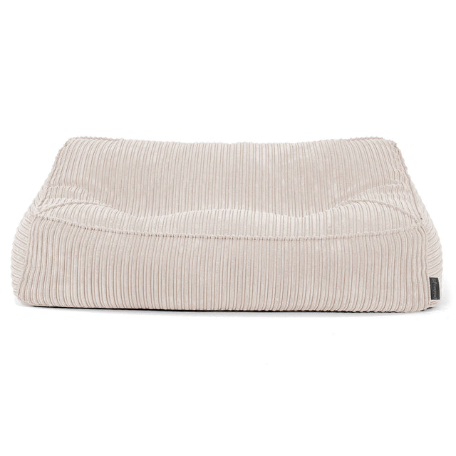Sofa pufa Sloucher - Klasyczny sztruks Kość słoniowa 03