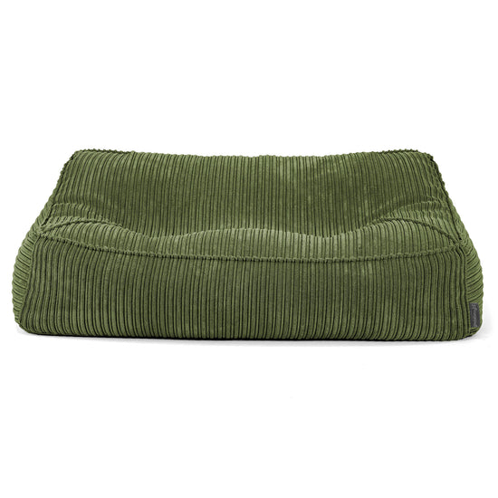 Sofa pufa Sloucher - Klasyczny sztruks Leśna zieleń 03