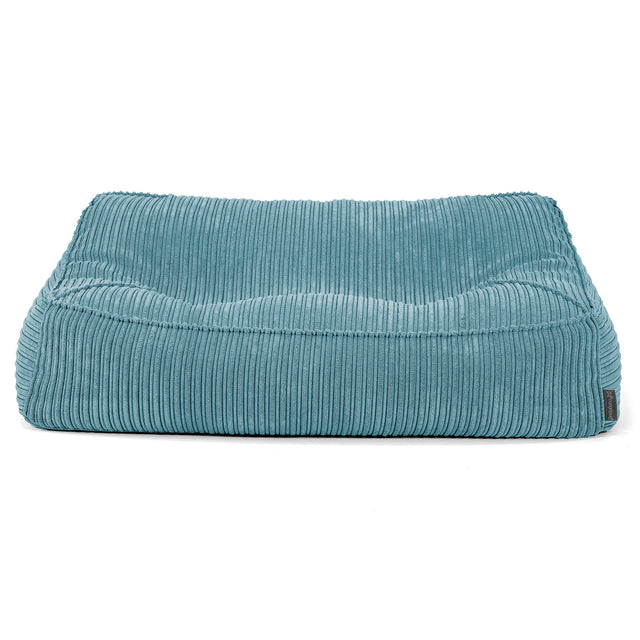 Sofa pufa Sloucher - Klasyczny sztruks Morski błękit 03