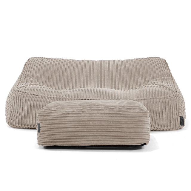 Sofa pufa Sloucher - Klasyczny sztruks Mysi 01