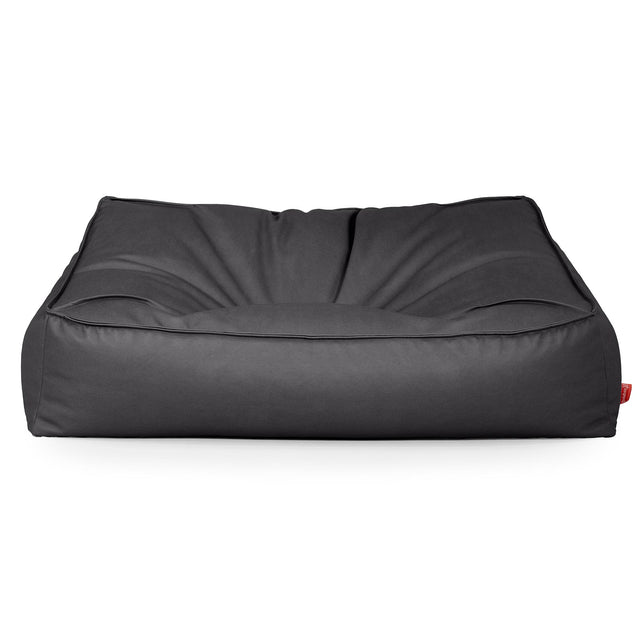 Sofa pufa Sloucher - Skóra wegańska Czerń 01