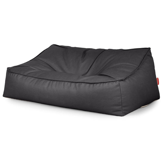 Sofa pufa Sloucher - Skóra wegańska Czerń 03
