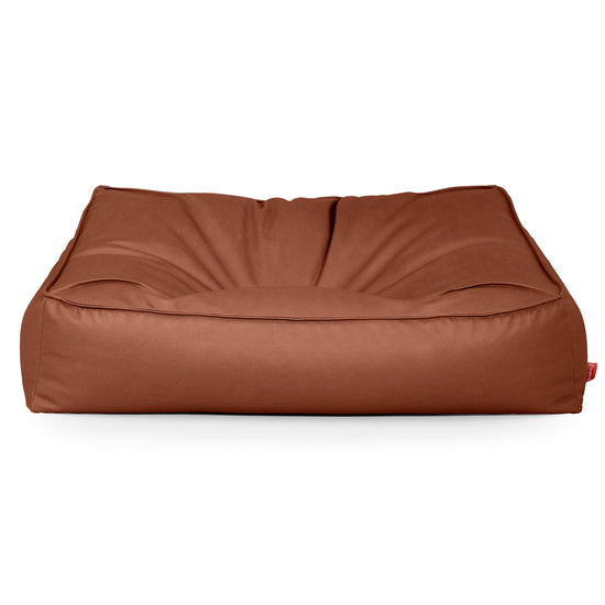 Sofa pufa Sloucher - Skóra wegańska Kasztan 01