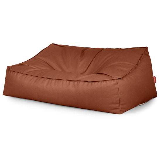 Sofa pufa Sloucher - Skóra wegańska Kasztan 03