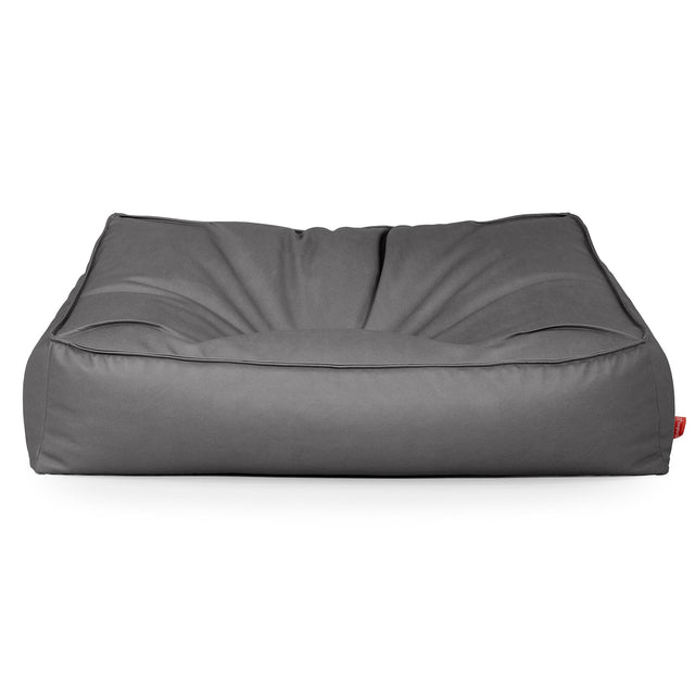 Sofa pufa Sloucher - Skóra wegańska Szarość 01