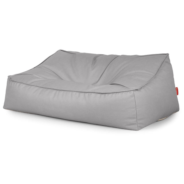 Sofa pufa Sloucher - Skóra wegańska Szarość 03