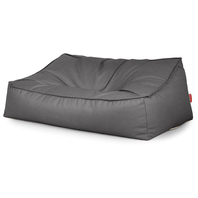 Sofa pufa Sloucher - Skóra wegańska Szarość 03