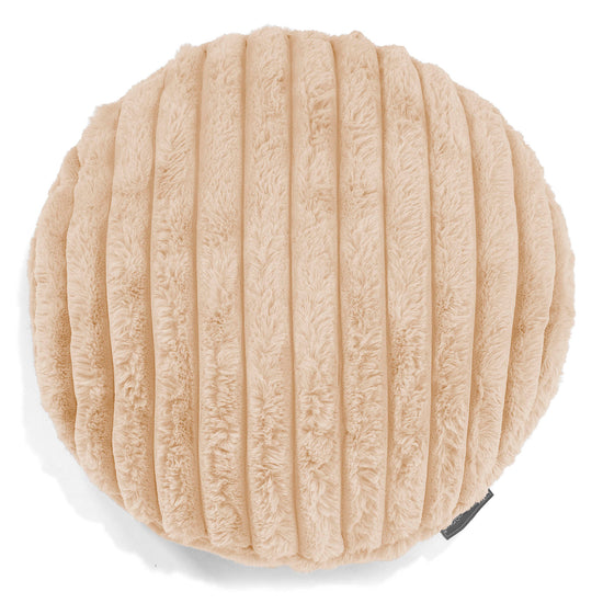 Poszewka na poduszkę ozdobna okrągła 50cm - Sztruks ultra plusz Brzoskwinia 01