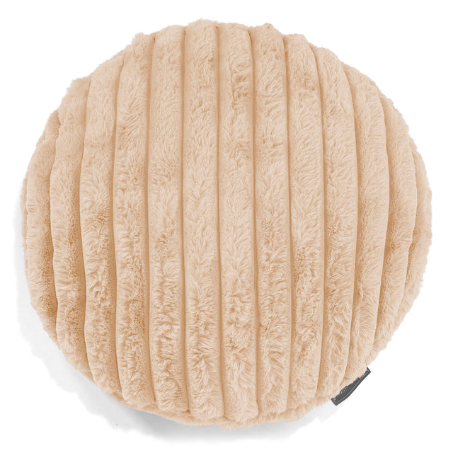 Poszewka na poduszkę ozdobna okrągła 50cm - Sztruks ultra plusz Brzoskwinia 01