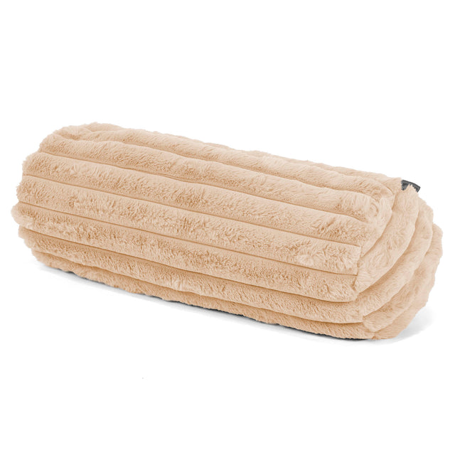Poszewka na poduszkę ozdobna wałek 20 x 55cm - Sztruks ultra plusz Brzoskwinia 01