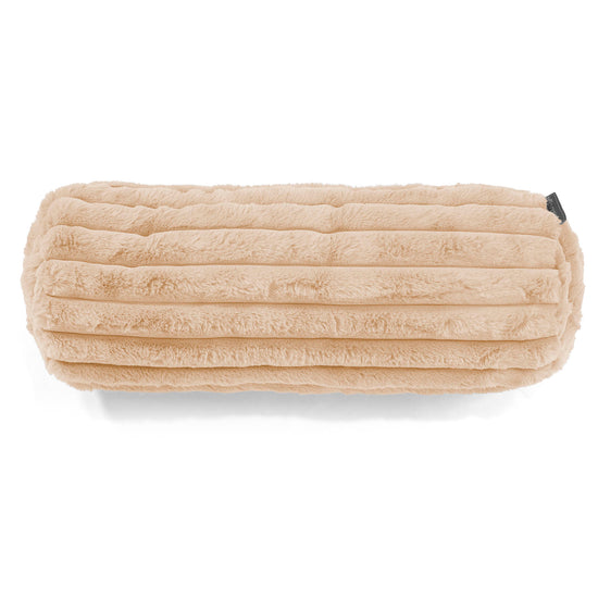 Poszewka na poduszkę ozdobna wałek 20 x 55cm - Sztruks ultra plusz Brzoskwinia 02