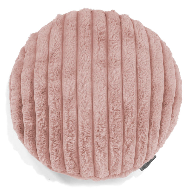 Poszewka na poduszkę ozdobna okrągła 50cm - Sztruks ultra plusz Łosoś 01