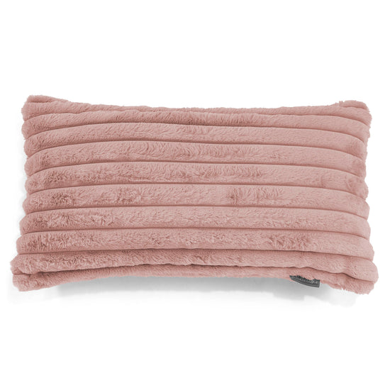 Poszewka na poduszkę XL prostokątna 40 x 80cm - Sztruks ultra plusz Łosoś 01