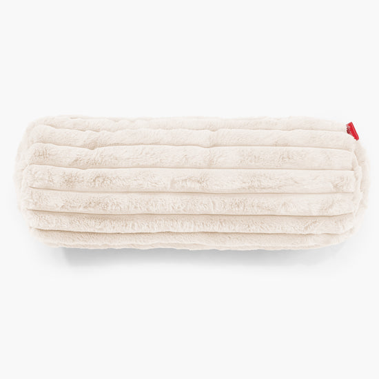 Poszewka na poduszkę ozdobna wałek 20 x 55cm - Sztruks ultra plusz Śmietanka 02