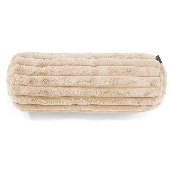 Poszewka na poduszkę ozdobna wałek 20 x 55cm - Sztruks ultra plusz Śmietanka 02