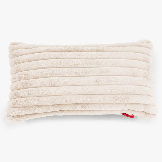 Poszewka na poduszkę XL prostokątna 40 x 80cm - Sztruks ultra plusz Śmietanka 01