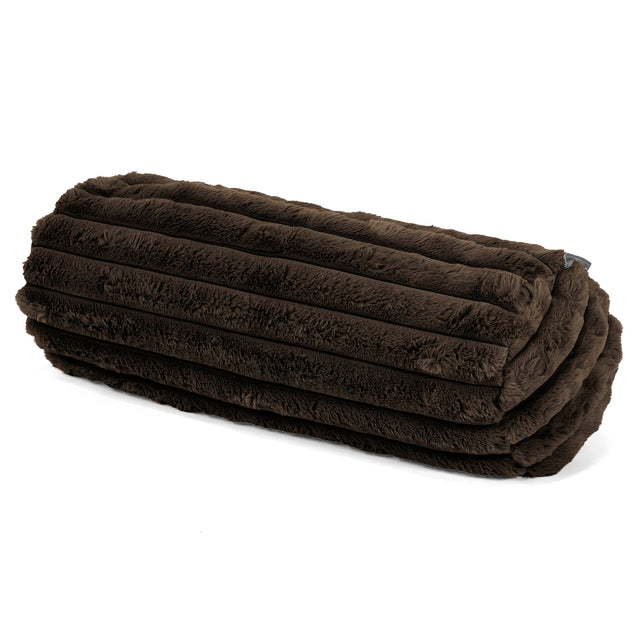 Poszewka na poduszkę ozdobna wałek 20 x 55cm - Sztruks ultra plusz Sobolowy 01