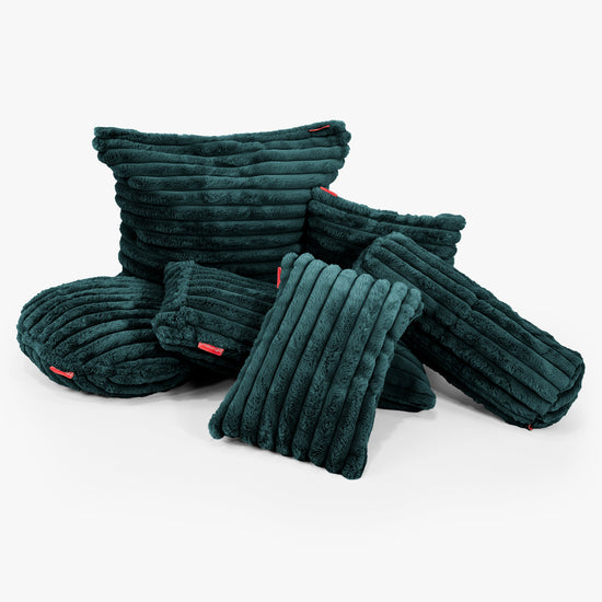 Poszewka na poduszkę ozdobna wałek 20 x 55cm - Sztruks ultra plusz Turkus 03