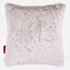 Poduszka ozdobna 47 x 47cm - Sztuczne futerko z królika Łosoś 01