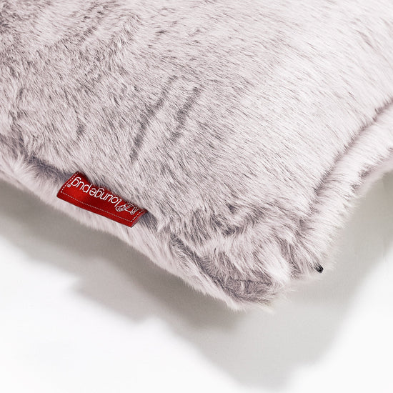 Poduszka ozdobna XL 70 x 70cm - Sztuczne futerko z królika Łosoś 03