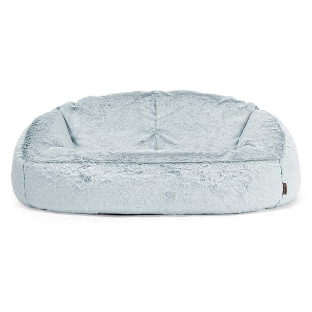 Sofa pufa Bubble - Sztuczne futerko z królika Popielaty 01