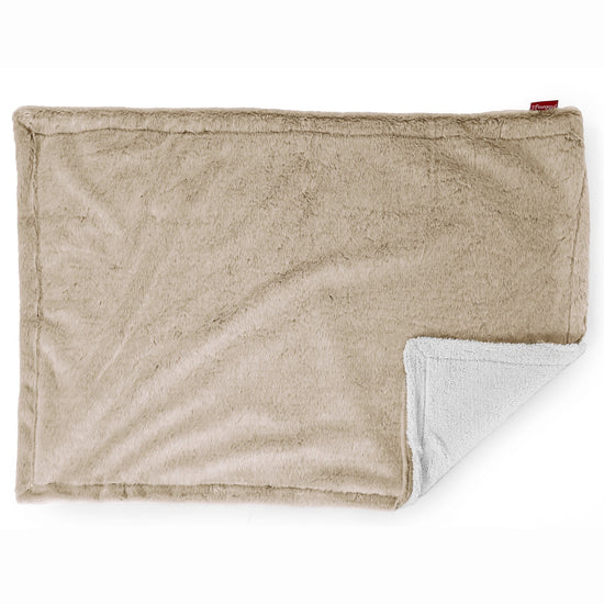 Narzuta / koc Sherpa - Sztuczne futerko z królika Złoty brąz 03