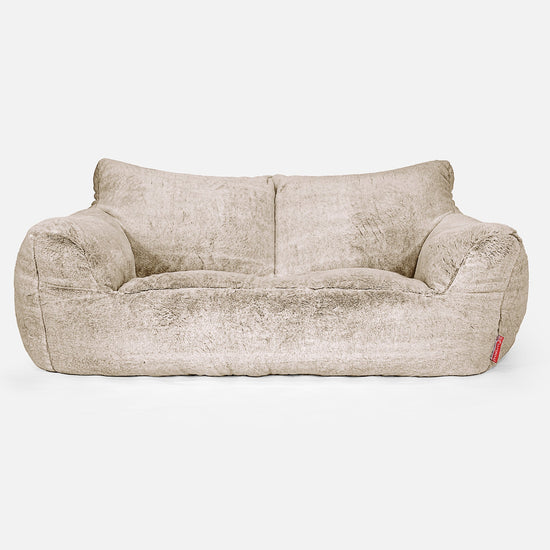 Sofa pufa Josephine - Sztuczne futerko z królika Złoty brąz 01