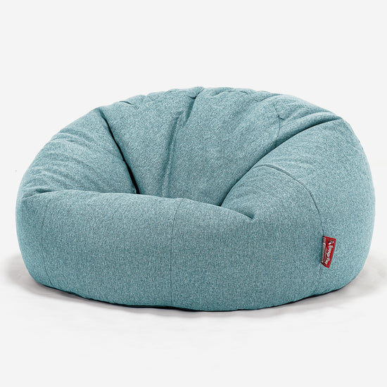 Klasyczna sofa pufa - Wełna Interalli Akwamaryna 01