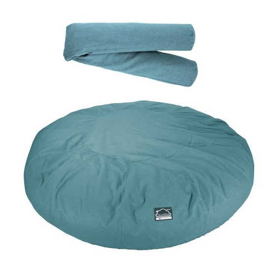 Sofa pufa piankowa CloudSac 5000 XXXXXL Titanic - Wełna Interalli Akwamaryna 07