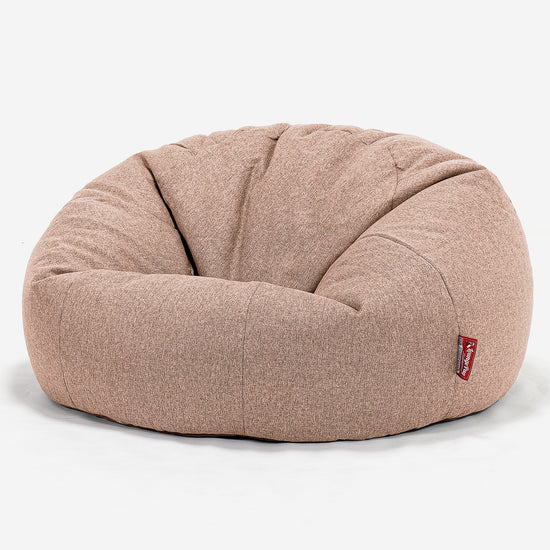 Klasyczna sofa pufa - Wełna Interalli Piasek 01