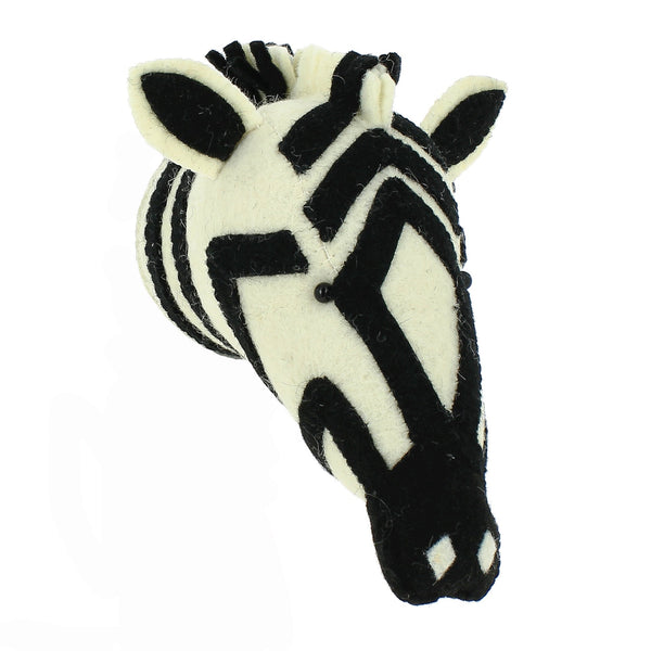 Mini głowa zwierzęcia na ścianę - Zebra 01