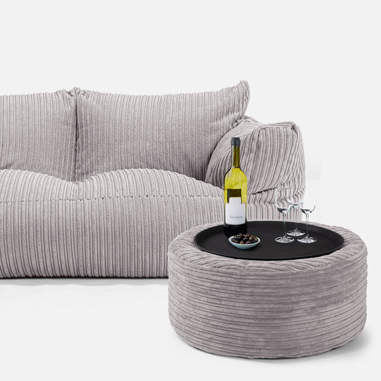 Sofa pufa Josephine - Klasyczny sztruks Szarość delfina 03