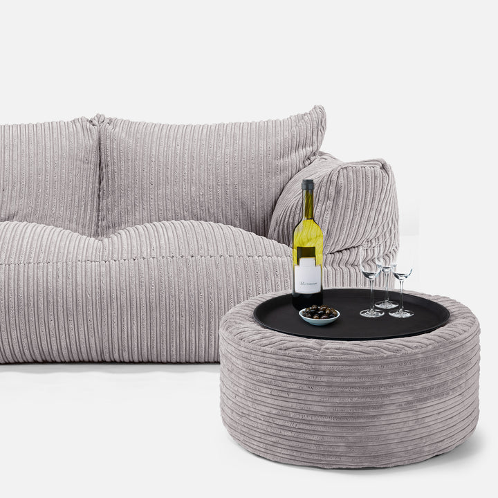 Sofa pufa Josephine - Klasyczny sztruks Szarość delfina 03