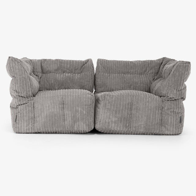 Sofa Modułowa 2-osobowa - Klasyczny sztruks Grafit szarość 01