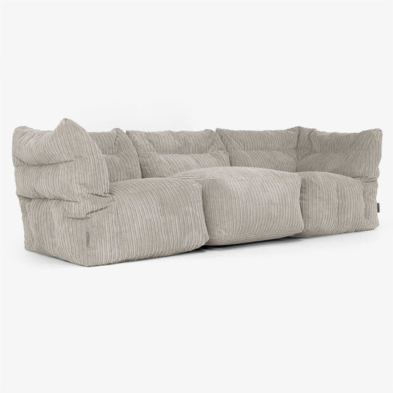 Sofa Modułowa 3-osobowa - Klasyczny sztruks Mysi 02