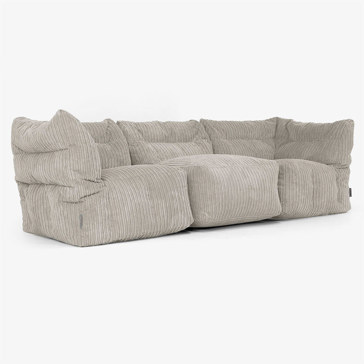 Sofa Modułowa 3-osobowa - Klasyczny sztruks Mysi 02