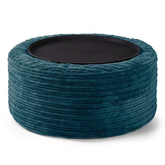 Ottoman Puff - Klasyczny sztruks Turkus 02
