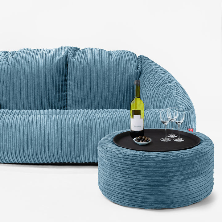 Sofa pufa Bubble - Klasyczny sztruks Morski błękit 03