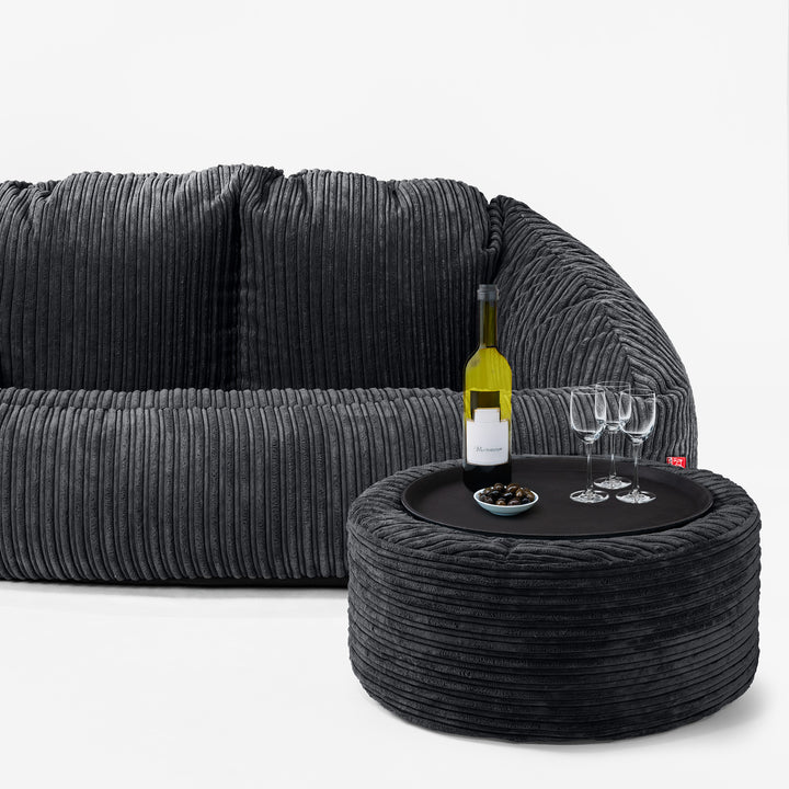Sofa pufa Bubble - Klasyczny sztruks Czerń 03