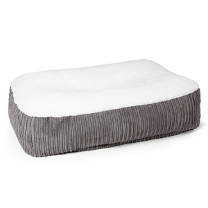 Duże legowisko dla psów Sloucher - Sherpa & sztruks Grafit szarość