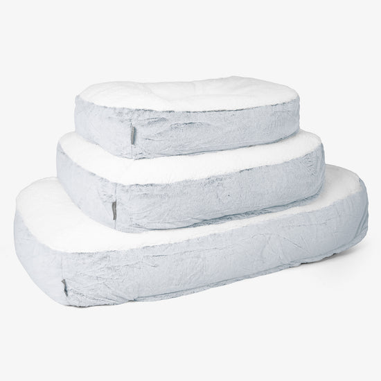 Duże legowisko dla psów Sloucher - Sztuczne futerko z królika Popielaty 02