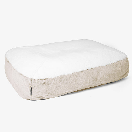 Duże legowisko dla psów Sloucher - Sztuczne futerko z królika Złoty brąz 01