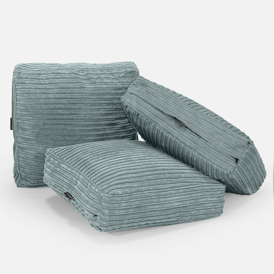 Duża poduszka podłogowa - Klasyczny sztruks Miętowa Zieleń 04