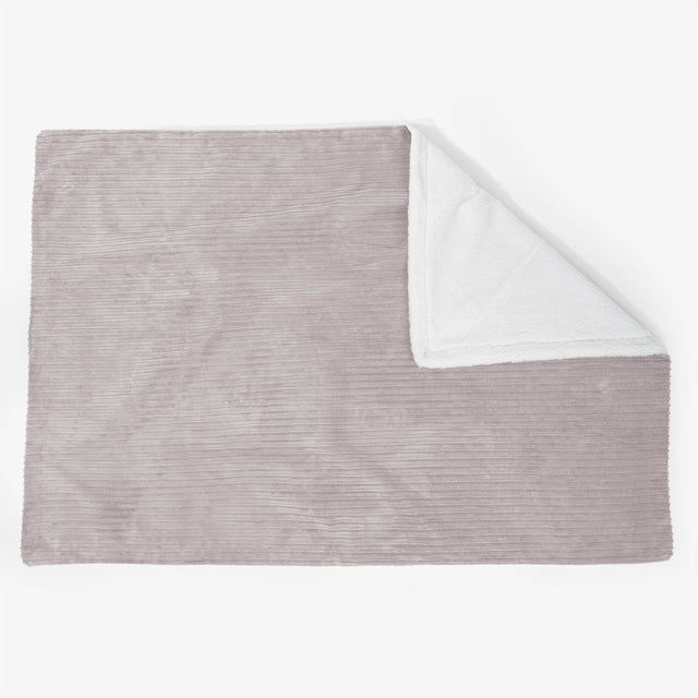 Duży Narzuta / koc Sherpa 140 x 200cm - Klasyczny sztruks Szarość delfina - 02