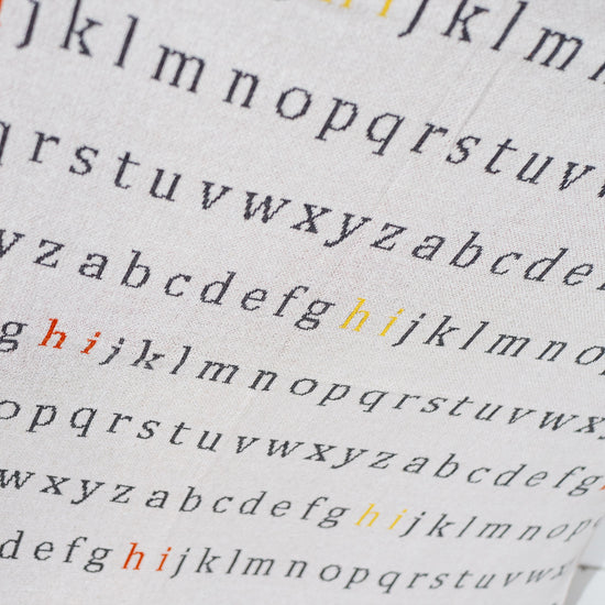 Narzuta / koc - Dzianina Alfabet 02