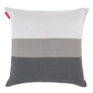 Poszewka na poduszkę ozdobna XL 70 x 70cm - Dzianina Blok kolorów Szarość