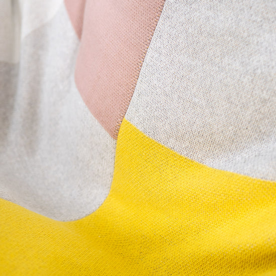 Pufa leżanka graczy - Dzianina Blok kolorów Szarość 03