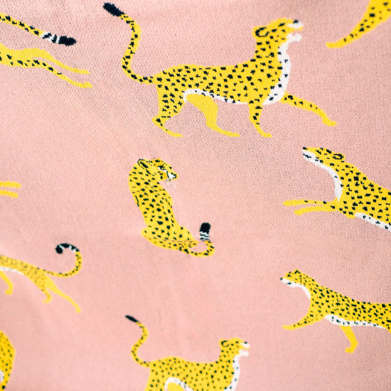 Narzuta / koc - Dzianina Gepard Róż 02