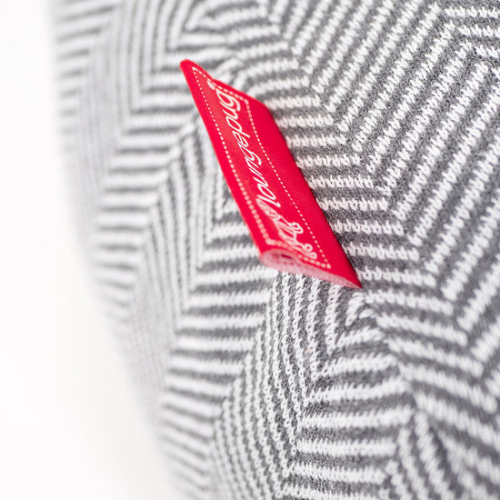 Podnóżek mały - Dzianina Jodełka Szarość 02