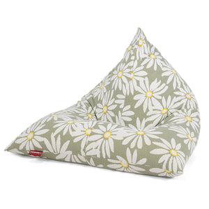 Pufa leżanka graczy - Dzianina Kwiatowy Mięta